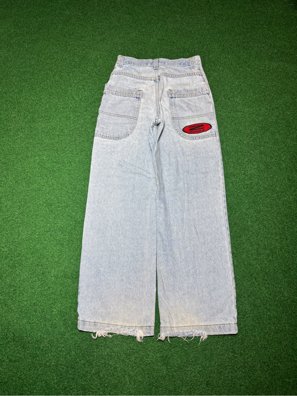 Zonz Baggy Jeans 28x28 Jnco Style Wide Leg Light Wash Vintage Skater Grunge
